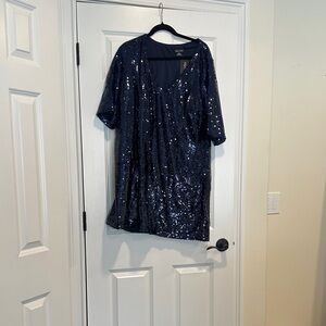 City Chic Midnight Blue Sequin Dress